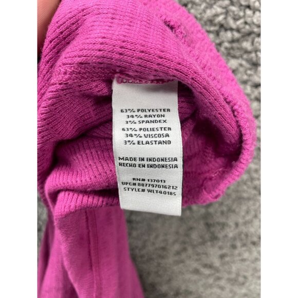 Wildfox Haley Brushed Short Sweater Womens Small Pink Solid V-Neck Raglan SLeeve - Picture 4 of 13